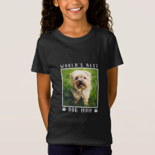 Världens Bästa Hundmamma Husdjur Foto Tassavtryck T Shirt