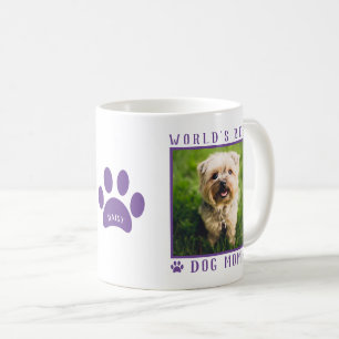 Världens Bästa Hundmamma Lila Tassar Namn Husdjur Kaffemugg