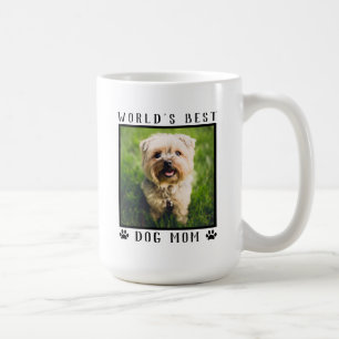 Världens Bästa Hundmamma med Ditt Hundfoto Kaffemugg
