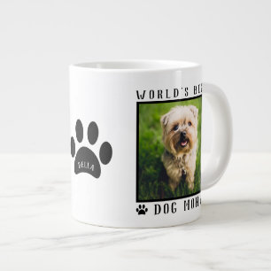 Världens Bästa Hundmamma Namn Tassavtryck Husdjur Jumbo Mugg
