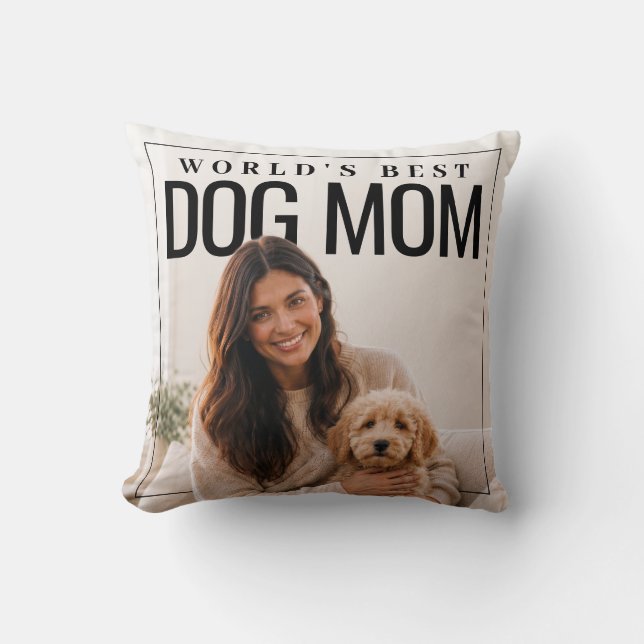 Världens Bästa Hundmamma PhotoPop Kudde (Framsida)
