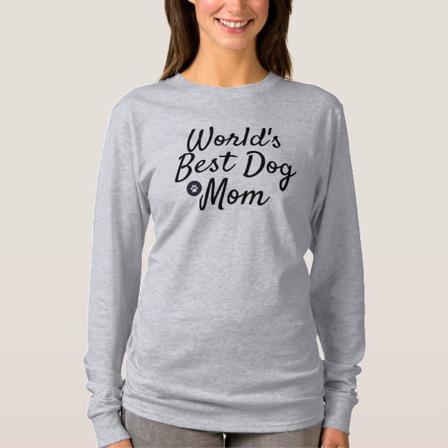 Världens Bästa Hundmamma T Shirt (Framsida)
