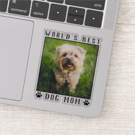 Världens Bästa Hundmamma Tassavtryck Djur Foto Ram Klistermärken