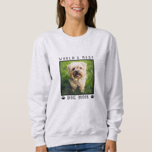 Världens Bästa Hundmamma Tassavtryck Husdjur Foto T Shirt