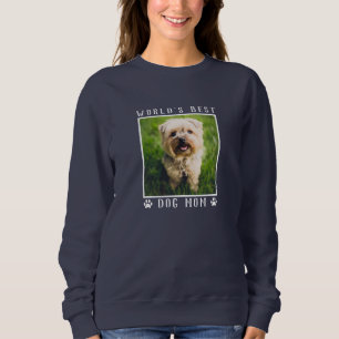 Världens Bästa Hundmamma Vita Tassavtryck Husdjur T Shirt