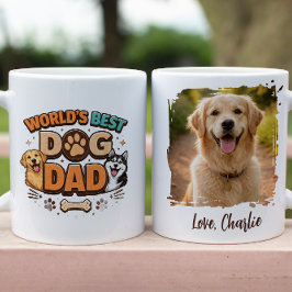 Världens Bästa Hundpappa | Anpassad Fars Dag Kaffemugg
