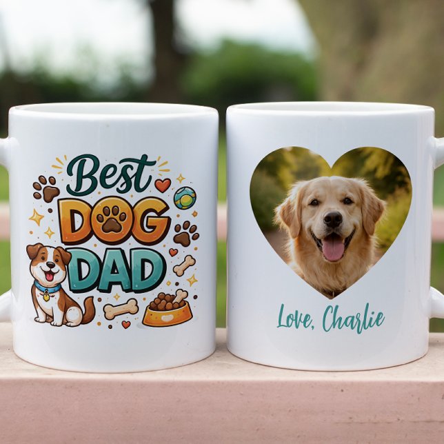 Världens Bästa Hundpappa | Anpassad Fars Dag Kaffemugg (World’s Best Dog Dad | Custom Father’s Day Coffee Mug
)