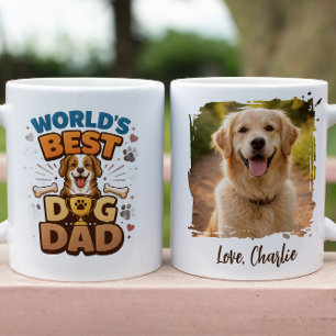 Världens Bästa Hundpappa   Anpassad Fars Dag Mugg