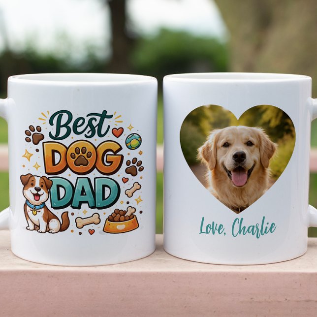 Världens Bästa Hundpappa | Anpassad Fars Dag Mugg (World’s Best Dog Dad | Custom Father’s Day Coffee Mug
)