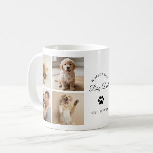 Världens Bästa Hundpappa Anpassad Fotokollage Mugg