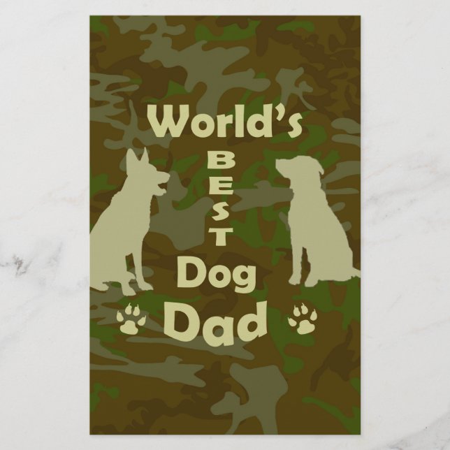 Världens Bästa Hundpappa Brevpapper (Framsida)