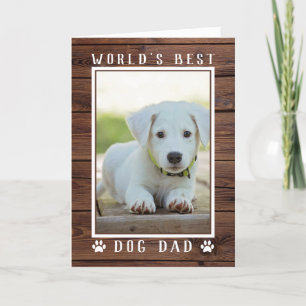 Världens bästa hundpappa fars dag foto kort