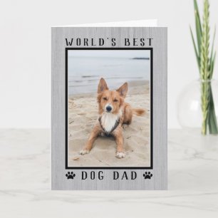Världens Bästa Hundpappa Födelsedagsfoto Kort