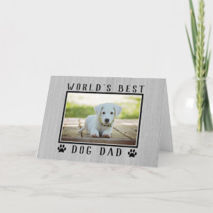 Världens Bästa Hundpappa Foto Rustik Fars Dag Kort