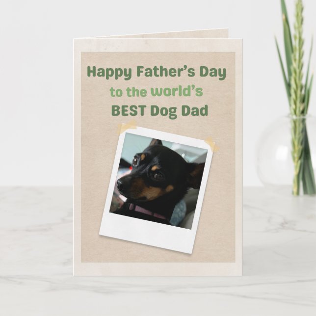 Världens bästa hundpappa från bästa hundens faders kort (Framsida)