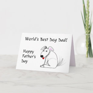 Världens bästa hundpappa, glad fars dag kort