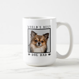 Världens bästa hundpappa med ditt hundfoto kaffemugg