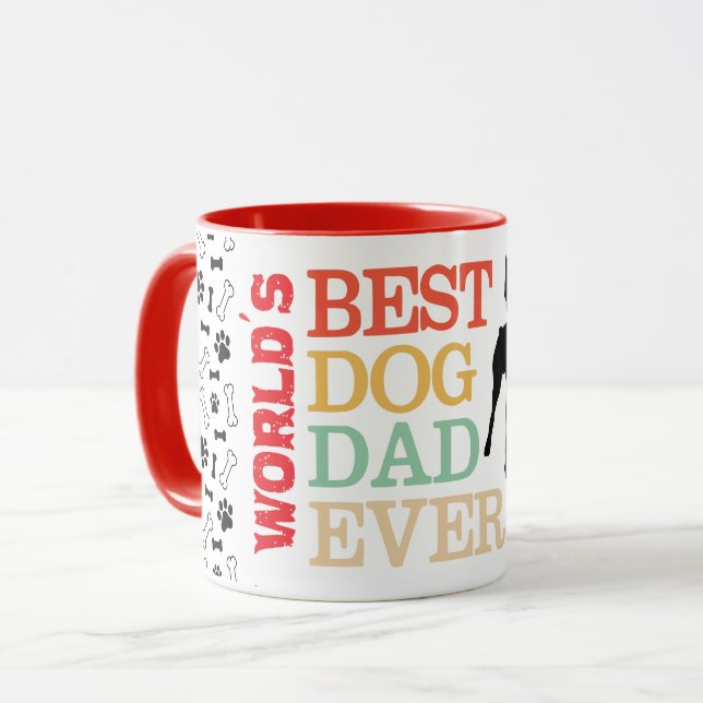 Världens Bästa Hundpappa Någonsin Kaffemugg (Framsida vänster)