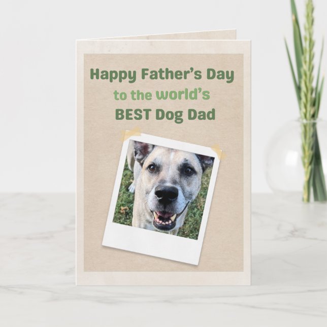 Världens Bästa Hundpappa Rolig Hund Fars Dag  Kort (Framsida)