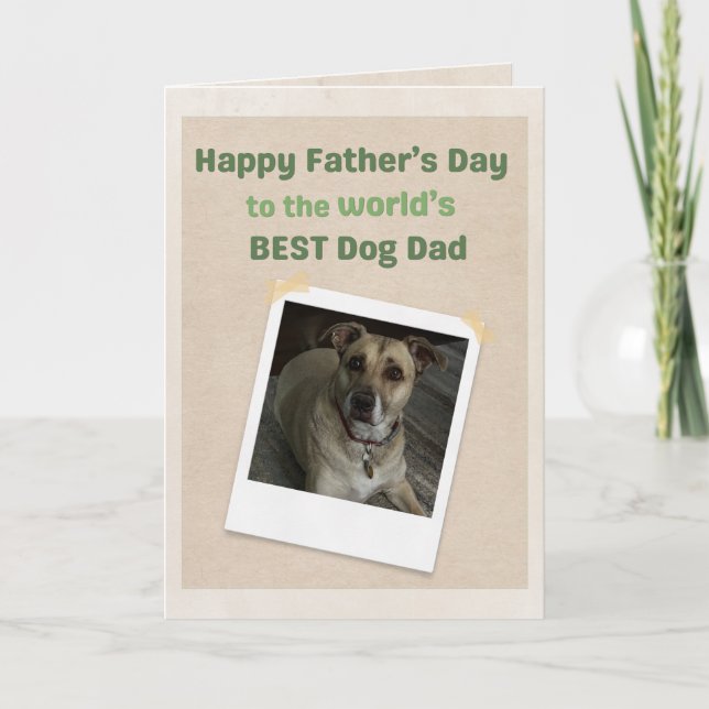 Världens bästa hundpappa tack pappa dagen kort (Framsida)