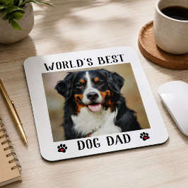 Världens Bästa Hundpappa Tassavtryck Husdjur Foto Musmatta