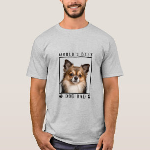 Världens Bästa Hundpappa Tassavtryck Husdjur Foto T Shirt