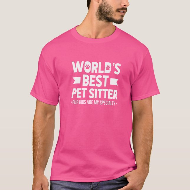 Världens bästa husdjursdjursdjur (Pet Sitta Hund C T Shirt (Framsida)