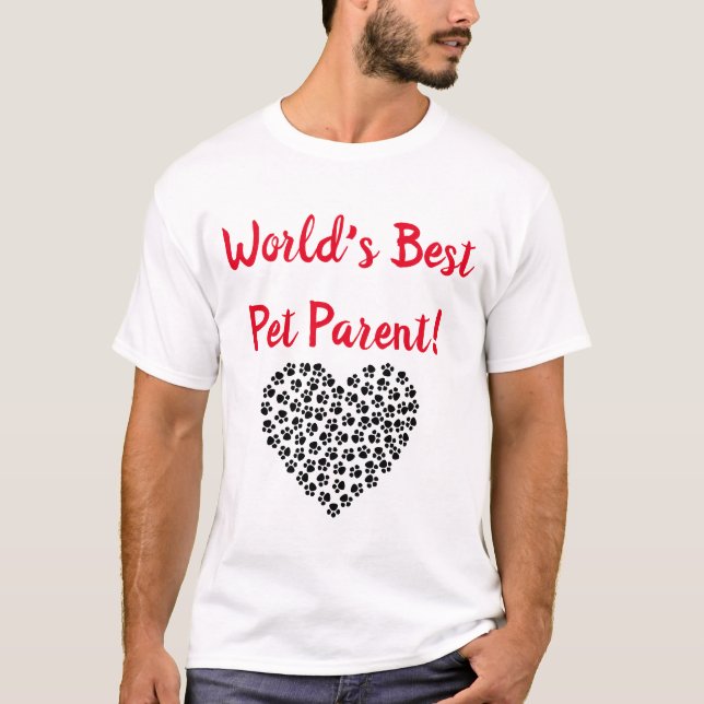 Världens bästa husdjursförälder T-Shirt (Framsida)