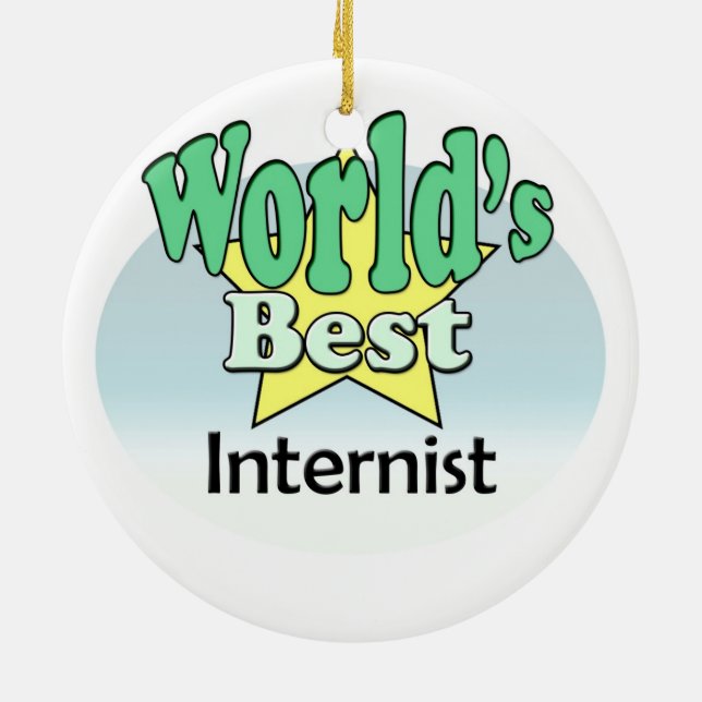 Världens bästa internist julgransprydnad keramik (Baksidan)