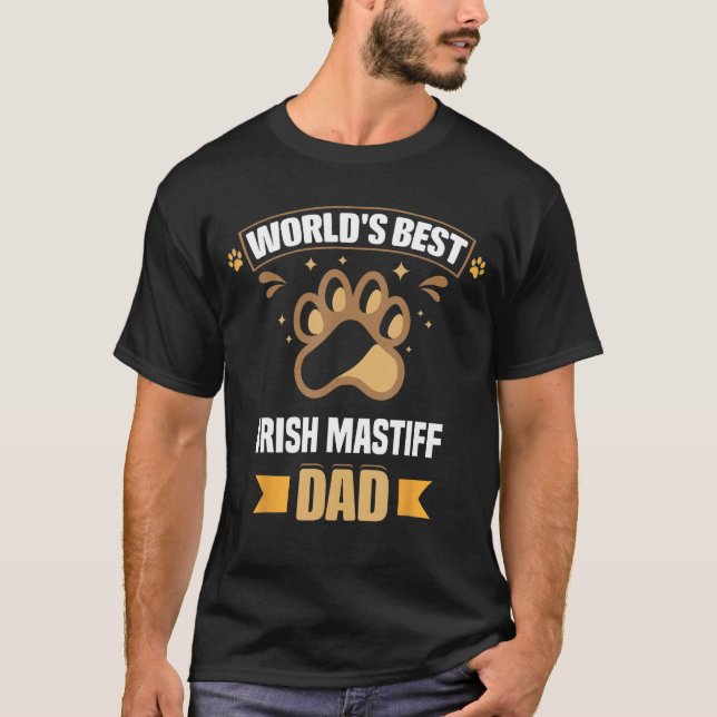 Världens bästa irländska Mastiff Pappa Blandras Ow T Shirt (Framsida)