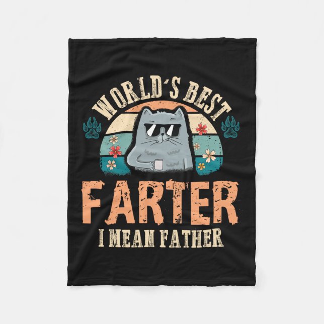 Världens bästa jordbrukare I Elak Far bästa Katt P Fleecefilt (Framsidan)