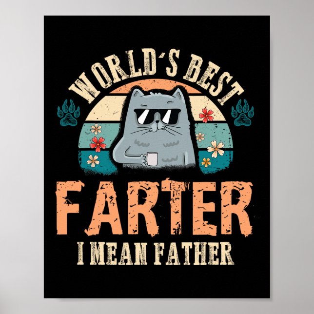 Världens bästa jordbrukare I Elak Far bästa Katt P Poster (Framsidan)