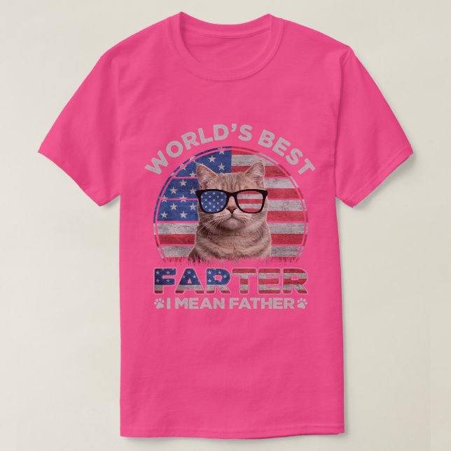 Världens bästa jordbrukare I Elak Far bästa Katt P T Shirt (Design framsida)