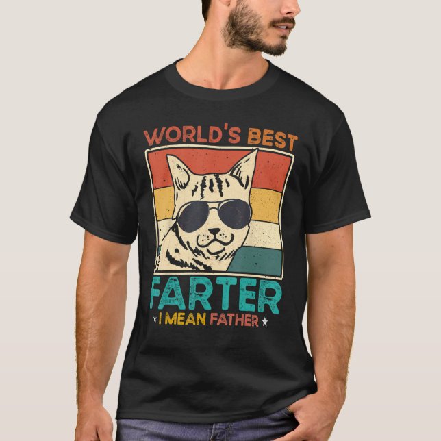 Världens bästa jordbrukare I Elak Far bästa Katt P T Shirt (Framsida)