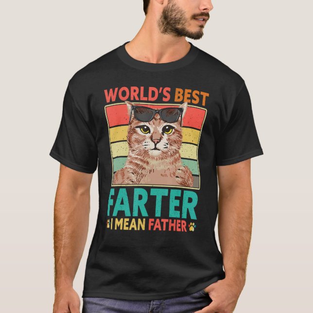 Världens bästa jordbrukare I Elaket Far Cat Pappa  T Shirt (Framsida)