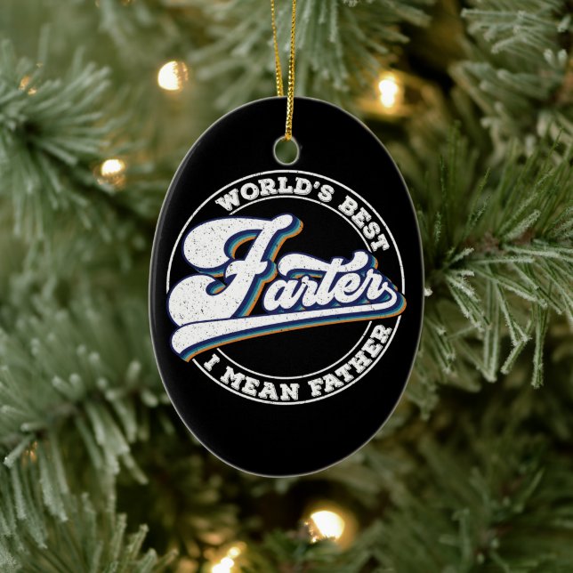 Världens bästa jordbrukare i Elaket Far Ord Julgransprydnad Keramik (Träd)