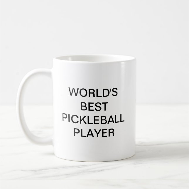 Världens bästa kaffe från Pickleball-spelaren mugg (Vänster)