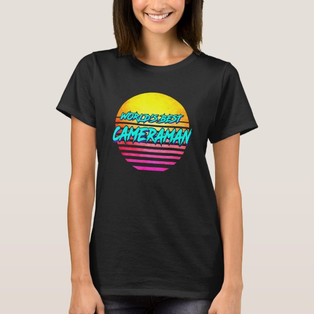Världens bästa kameraman idé t shirt (Framsida)