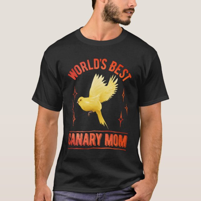 Världens bästa Kanarieöarna Mamma Bird Kärlek-fami T Shirt (Framsida)