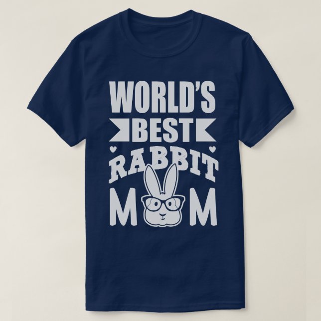 Världens bästa kanin mamma 2 t shirt (Design framsida)