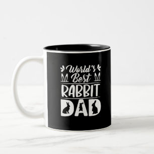 Världens bästa kanin Pappa-dotter-mamma-bunny pa Två-Tonad Mugg