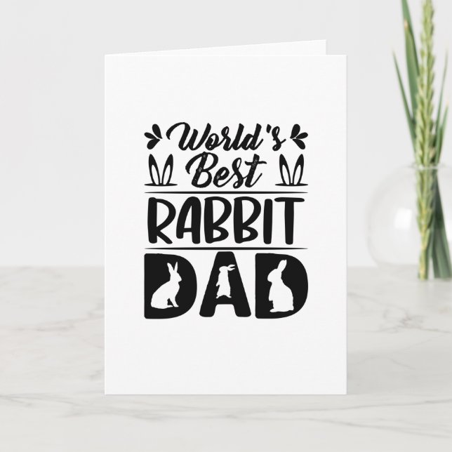 Världens bästa kanin Pappa-dotter-Mamma-funny Kort (Framsida)