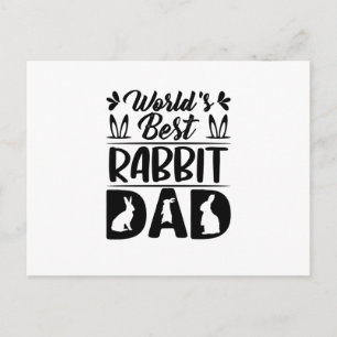 Världens bästa kanin Pappa-dotter-Mamma-funny Vykort