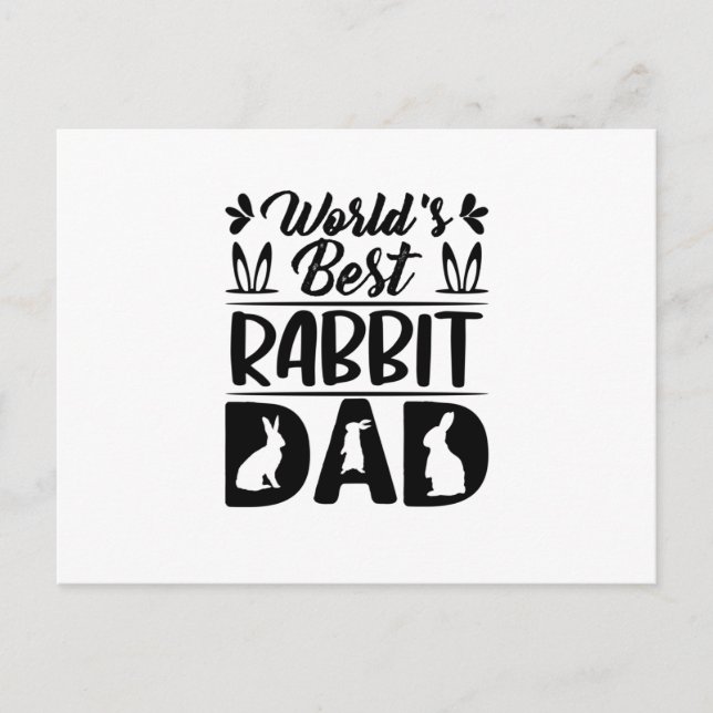 Världens bästa kanin Pappa-dotter-Mamma-funny Vykort (Framsida)