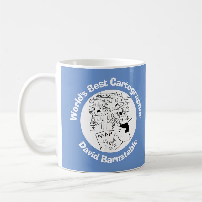 Världens bästa kartograf kaffemugg (Vänster)
