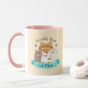 Världens bästa Kat Mamma - Cute Kittens Mugg