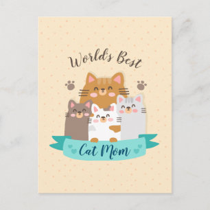 Världens bästa Kat Mamma - Cute Kittens Vykort