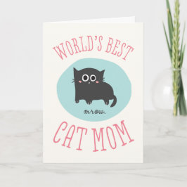 Världens bästa Kat Mamma Mors dag-kort Kort