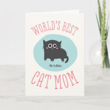 Världens bästa Kat Mamma Mors dag-kort