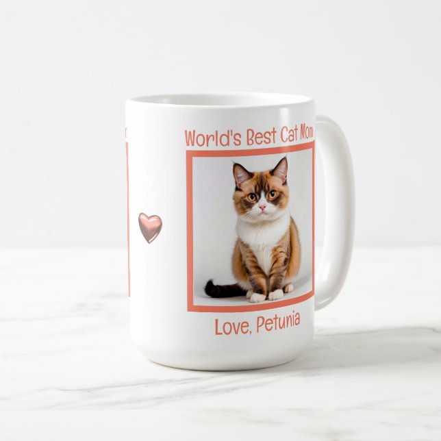 Världens bästa Kat Mamma personalize (Munchkin) Kaffemugg (Framsida höger)